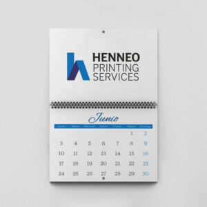 Calendario de pared con espiral